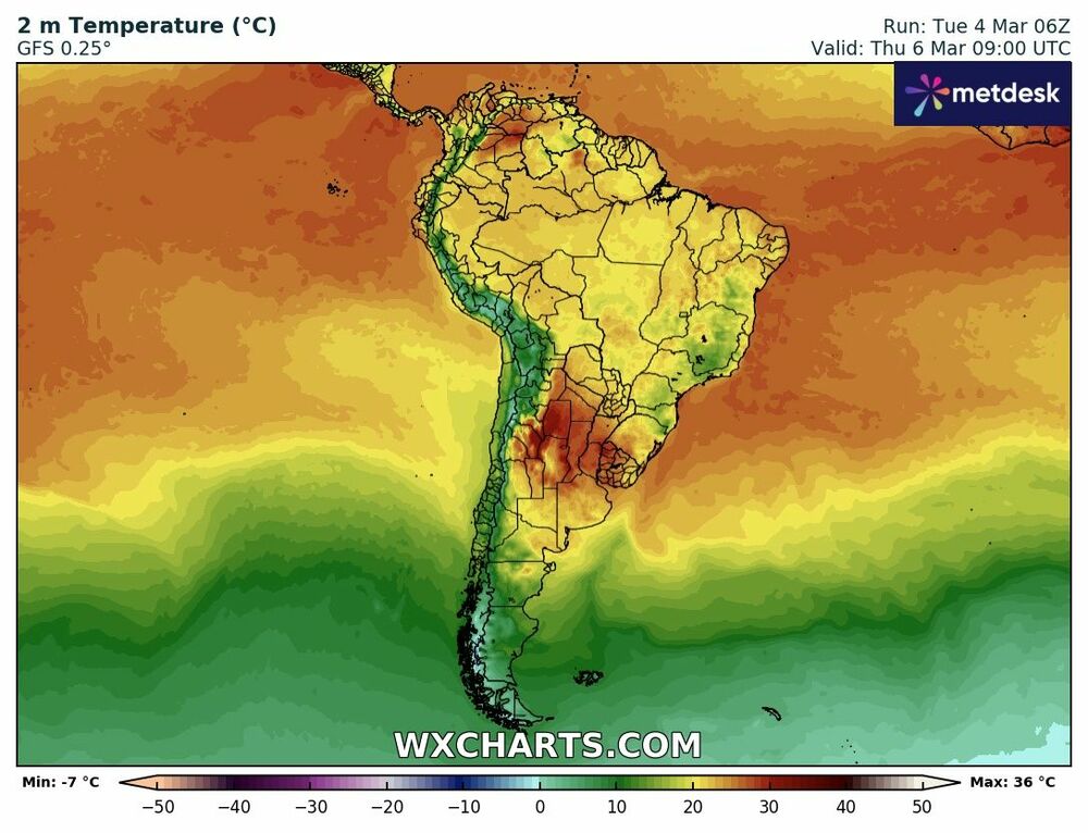 Mapa de Temperaturas Mínimas – 5 de Marzo 2025