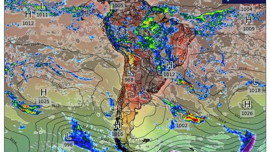 Pronóstico del tiempo para Argentina el 4 de febrero